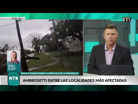 TEMPORAL EN EL NORTE SANTAFESINO | CAÍDA DE ÁRBOLES Y CORTES DE LUZ EN AMBROSETTI