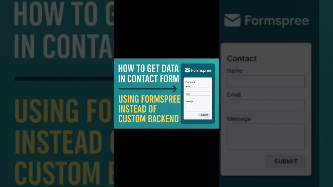 Formspree Setup in 2 Mins – Get Contact Form Data Instantly #reactjs #frontenddevelopment