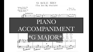 O Sole Mio (di Capua) G Major Piano Accompaniment - Karaoke