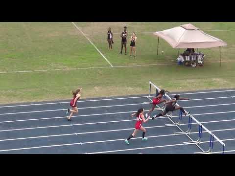 Escambia Gator Invitational - Girl's 100 Meter Hurdles - Prelims Heat 4 - 2/23/2019
