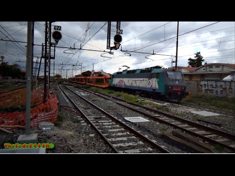 E405.023 titolare del MRV Civitavecchia-Piedimonte in transito a Ciampino