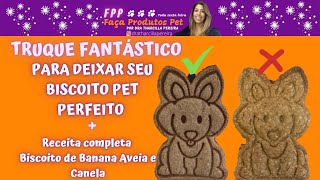 Truque para biscoito Pet | Receita Completa Biscoito de Aveia, Banana e Canela para Cachorro e Gatos
