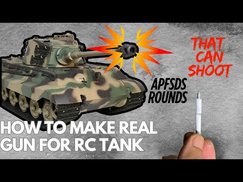 How to make  King Tiger tank Real Gun that can shoot  DIY Tutorial
