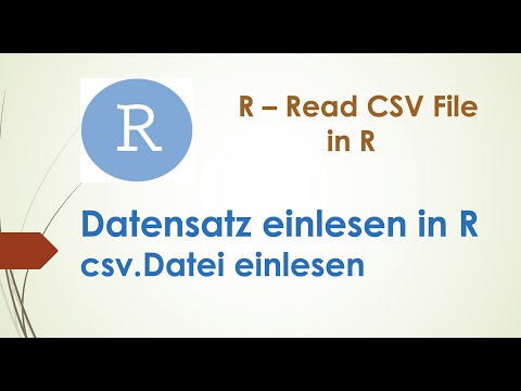 Datensatz in R einlesen