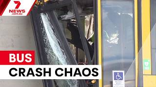 Driver trapped after Port Adelaide bus crash | 7NEWS
