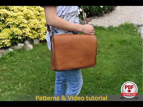 Video: Hand-stitched 16″ leather laptop bag