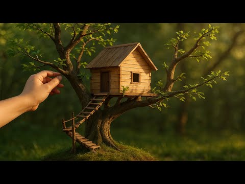 DIY Miniature Tree House - Minyatür Ağaç Ev Nasıl Yapılır