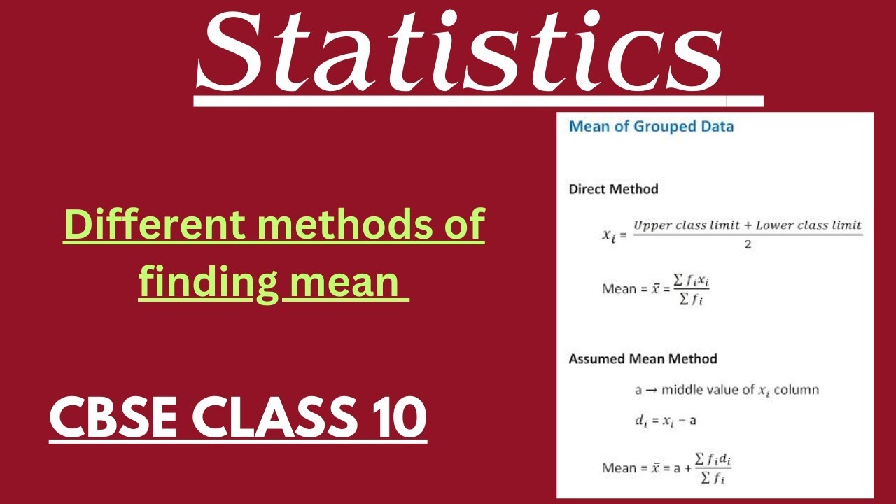Ch 13 Statistics Class 10 maths Based on latest ncert textbook/Finding mean and missing frequencies