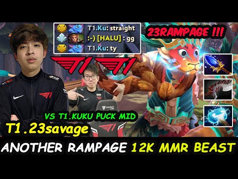23savage Monkey King 12K MMR Another Rampage vs Kuku boss Puck MID Dota 2 pro Gameplay