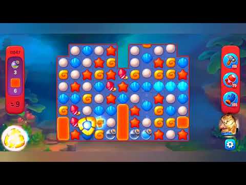 фишдом 2023  #  11047 уровень - прохождение без бустеров # Fishdom,   11047  level - no Boosters.