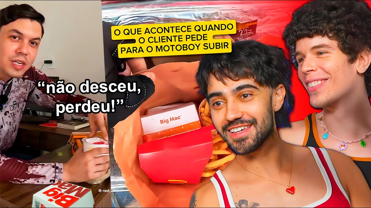 cliente não desceu pra pegar o lanche e o entregador comeu kkkk