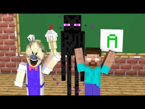 Monster School: Terrifying ice-cream seller's - Minecraft Animation