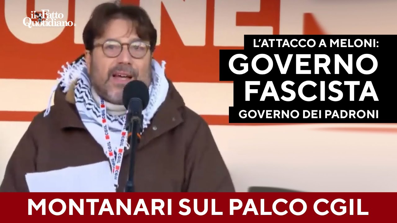 Montanari duro contro Meloni: "Governo fascista, sta con i padroni"