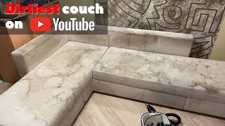 The Dirtiest Couch on YouTube! ASMR Upholstery cleaning