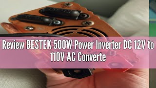 Review BESTEK 500W Power Inverter DC 12V to 110V AC Converter with Alligator Battery Clamp 4.8A Dual