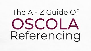 What is OSCOLA Referencing Style A Simple Referencing Guide