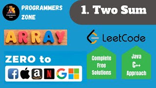 YouTube video '1  Two Sum | Zero to FAANG Kunal | Assignment Solution | Leetcode'
