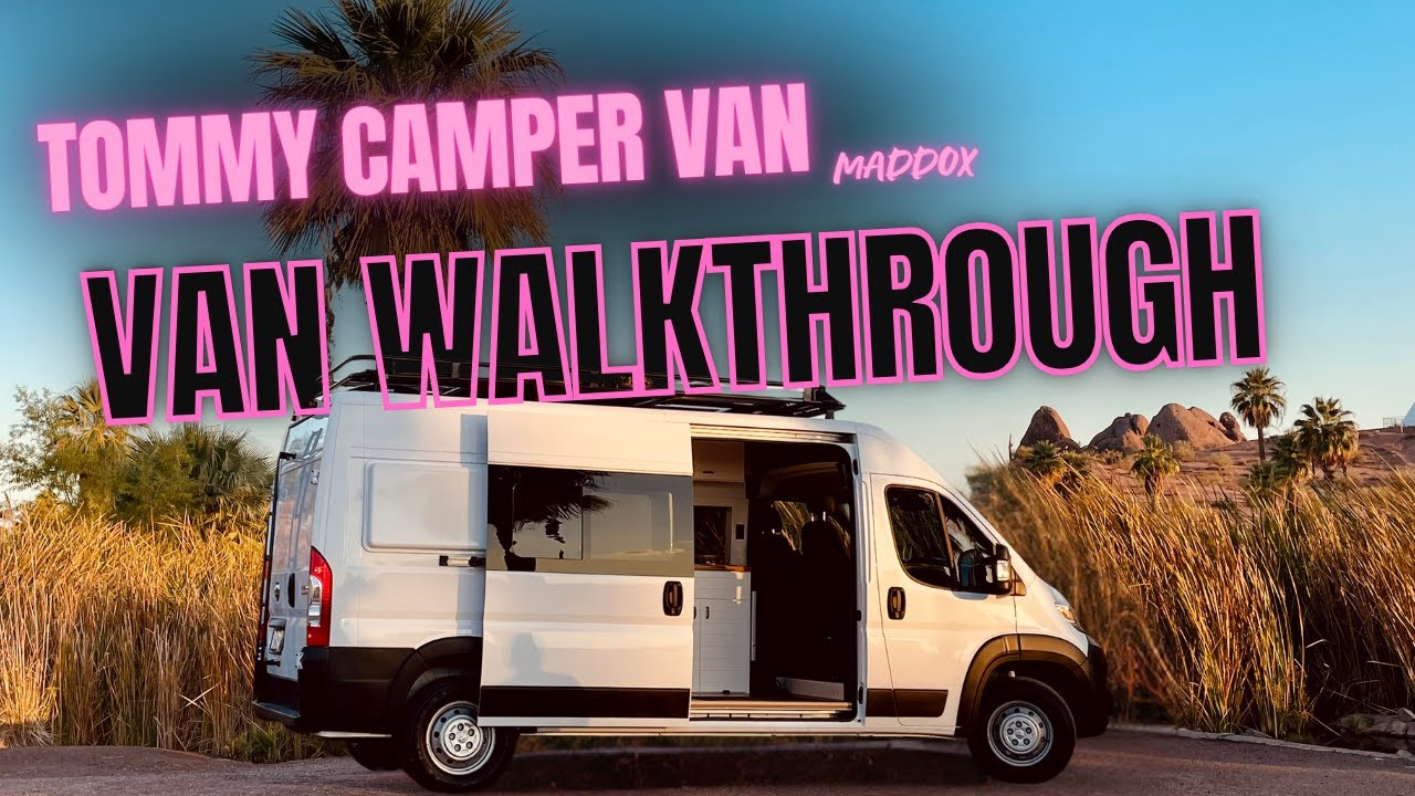 Tommy Camper Vans Maddox - Luxury Camper Van Rental with Off-Grid Power and Indoor Shower - Los Angeles Walkthrough
