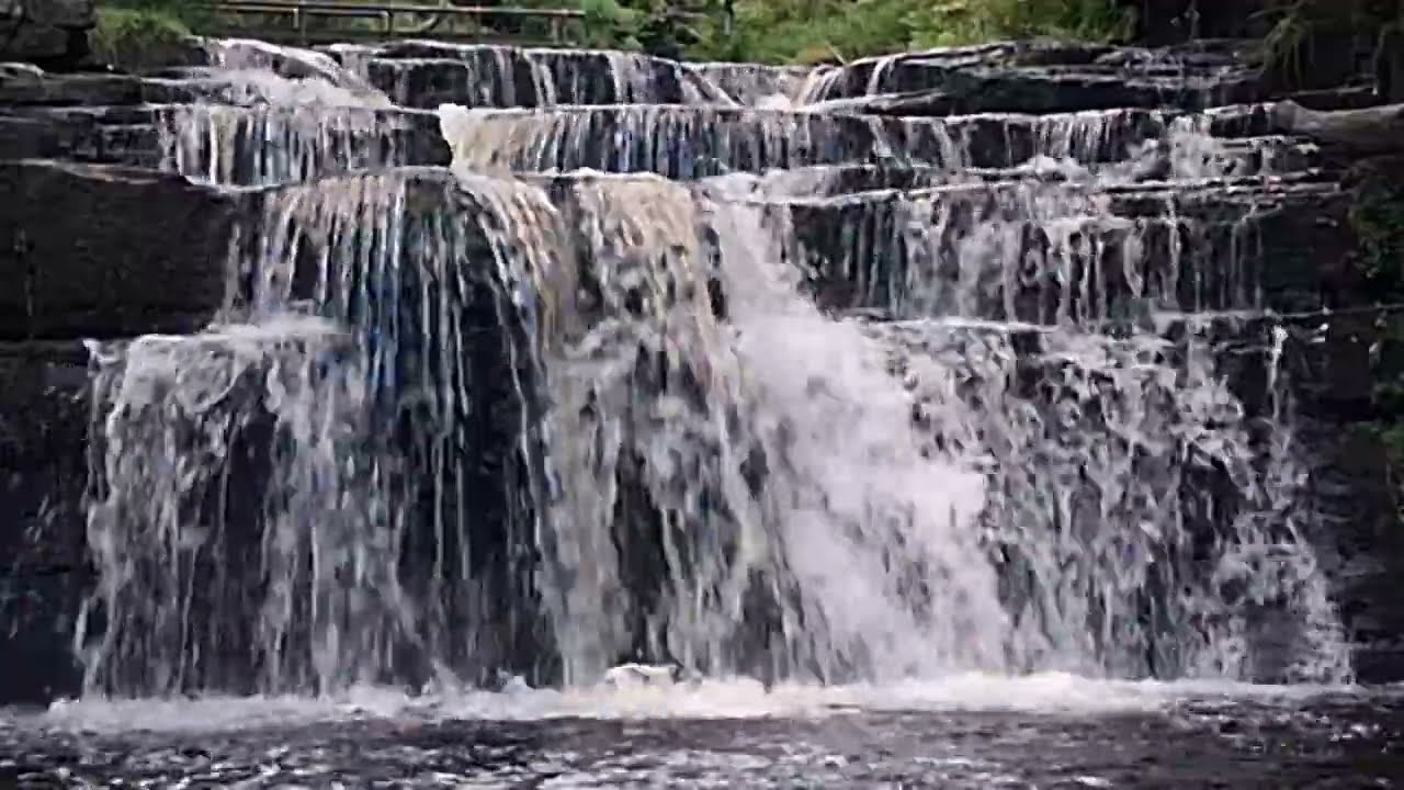 Cascading Waterfall - Relaxing Waterfall White Noise.  
