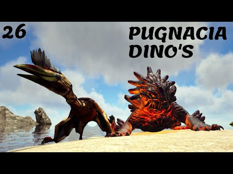 SPINEBREAKER BOSS FIGHT ZOMBIE QUETZ TAME & MAGMASUAR TAME ARK PUGNACIA DINO'S