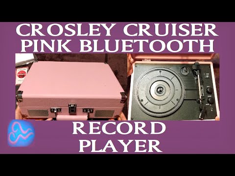 Crosley CR8005E-BH Cruiser Plus Vintage 3-Speed Bluetooth in/Out Suitcase Vinyl Record Player Turntable, Blush video review thumbnail