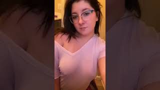 no bra challenge big boobs cocomelone #short #nobra #boobs #trending