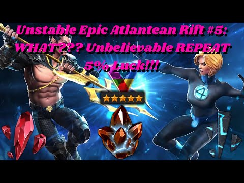 Unstable Epic Atlantean Rift #5: WHAT??? Unbelievable REPEAT 5% God-Tier Luck!!! - MCOC