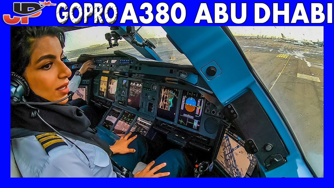ETIHAD AIRBUS A380 Takeoff Abu Dhabi | Flight Deck GoPro View