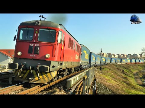🚂 060-DA 609 008-1 & Tren FOX Rail Intermodal Train in Oradea - 16 February 2023