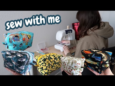sew makeup bags with me (craft market prep episode 6)