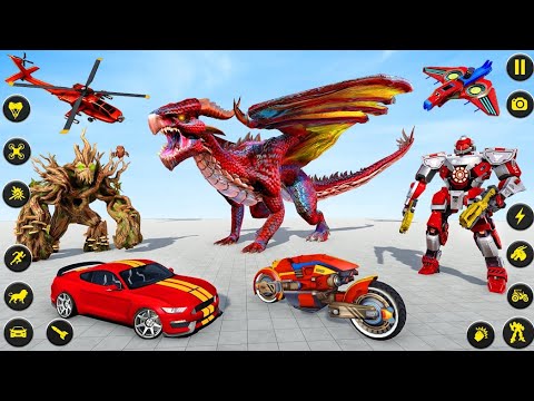 Carro Robô Transformers Dragão, Múltiplas Transformações, Dragon Robot Tree Robot Game
