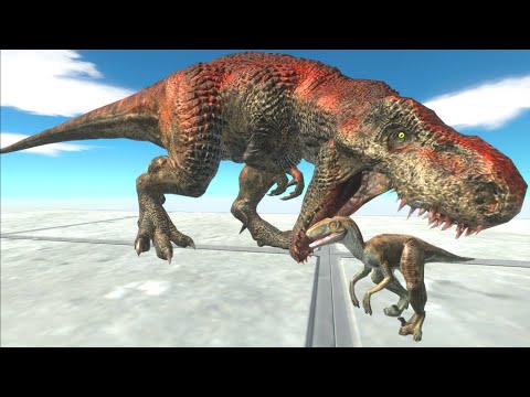 Animal Revolt Battle Simulator | FIRE T-REX DEATH CLIMB