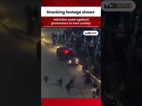 Shocking Footage Appears to Show Vehicles Used Against Protesters During Iran Unrest