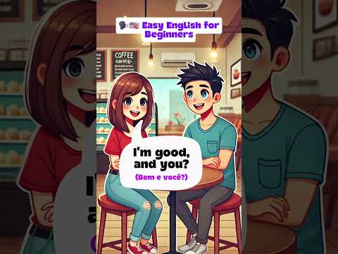 English Café Conversation ☕ | Diálogo em Inglês Simples para Iniciantes | Learn English Easily