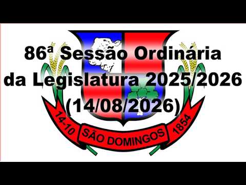 Sessão Ordinária do dia 14/08/2026 da Câmara Municipal de São Domingos-GO, às 8hs (parte 1)
