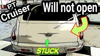 PT Cruiser REAR TRUNK HATCH will not open. B186D. How to replace Chrysler Trunk Latch Handle