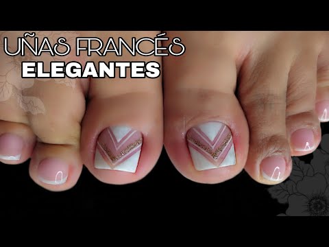 Esmaltado SEMIPERMANENTE/Uñas pies/ FRENCH NAIL/uñas elegantes 😍