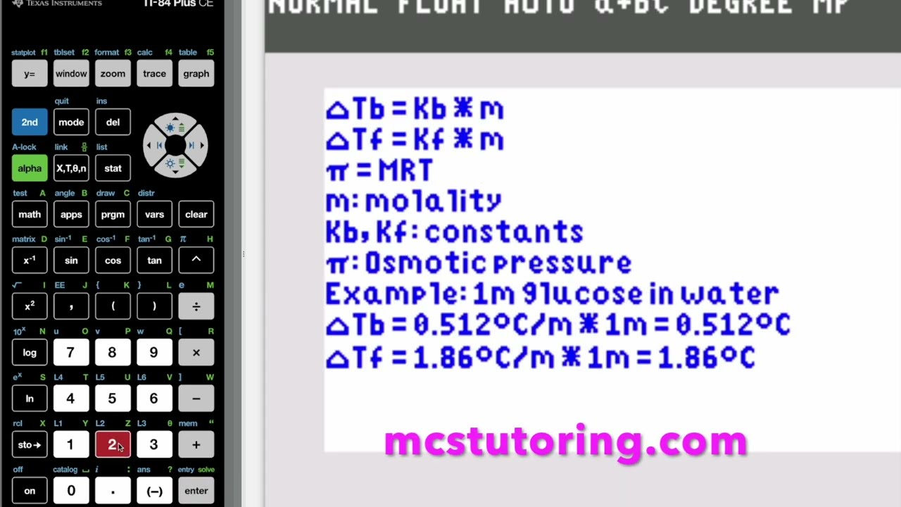 TI-84 Chemistry Solver First Semester Demo