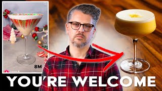 I fixed these viral holiday "martinis"