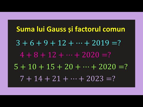 Suma lui Gauss factor comun numere impare pare clasa a 5 a Exercitii Formula(Invata Matematica Usor)