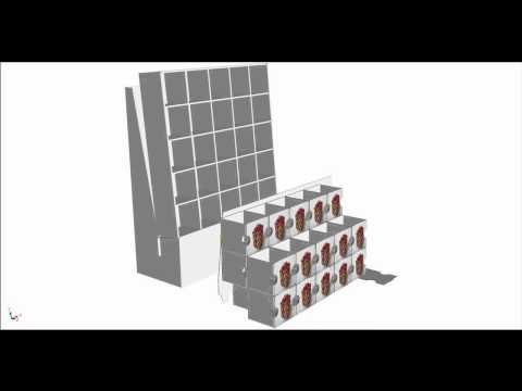 Espositore a cassetti calendario dell'avvento Parametrico onda E 1,5 mm