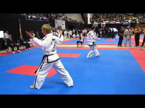 ITF World Cup Brighton 2012   Mens 4th dan Patterns   Germany vs Canada   Choi Yong