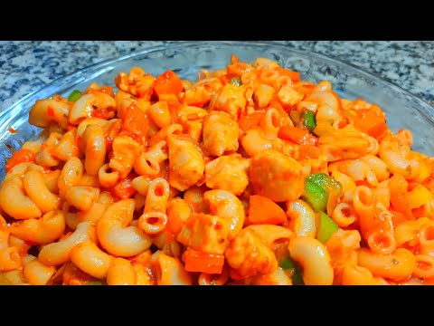 Arabic-style Chicken Macaroni Pasta.