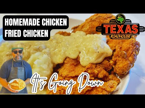 My Husband’s Crispy Chicken Fried Chicken + Mashed Potatoes Recipe is Better Than Texas Roadhouse!