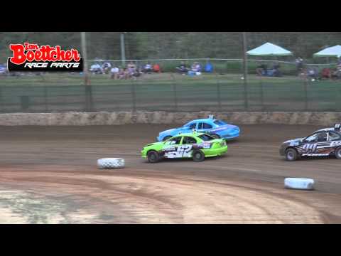 Modified Sedans - Heat 13 - Aussie Open - Maryborough Speedway - 28.12.14