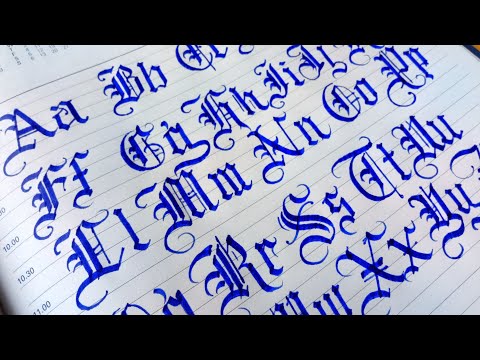 How to write gothic calligraphy letters with a normal pen Cut Marker Old English Stylish Alphabets