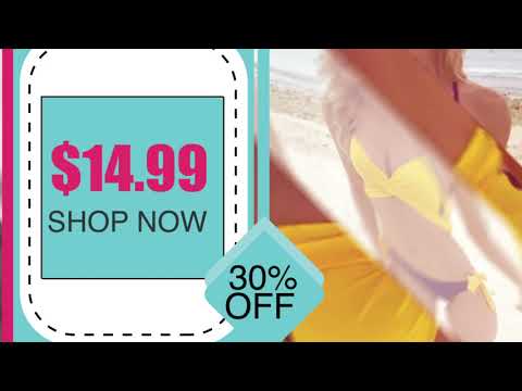 2 Piece Swimsuits for Women, Bandeau Bandage Bikini Set Push-Up Brazilian Swimwear