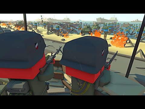 Can 100 Germans Hold D-DAY Beach Defenses VS 3,000 US ARMY!? - Ancient Warfare 3