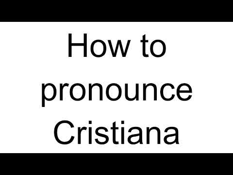 How to Pronounce Cristiana (Romanian)
