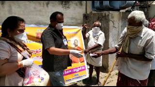Covid 19 - Distributed dry ration to the 25 needy families at Ambedkar nagar, Vijayawada